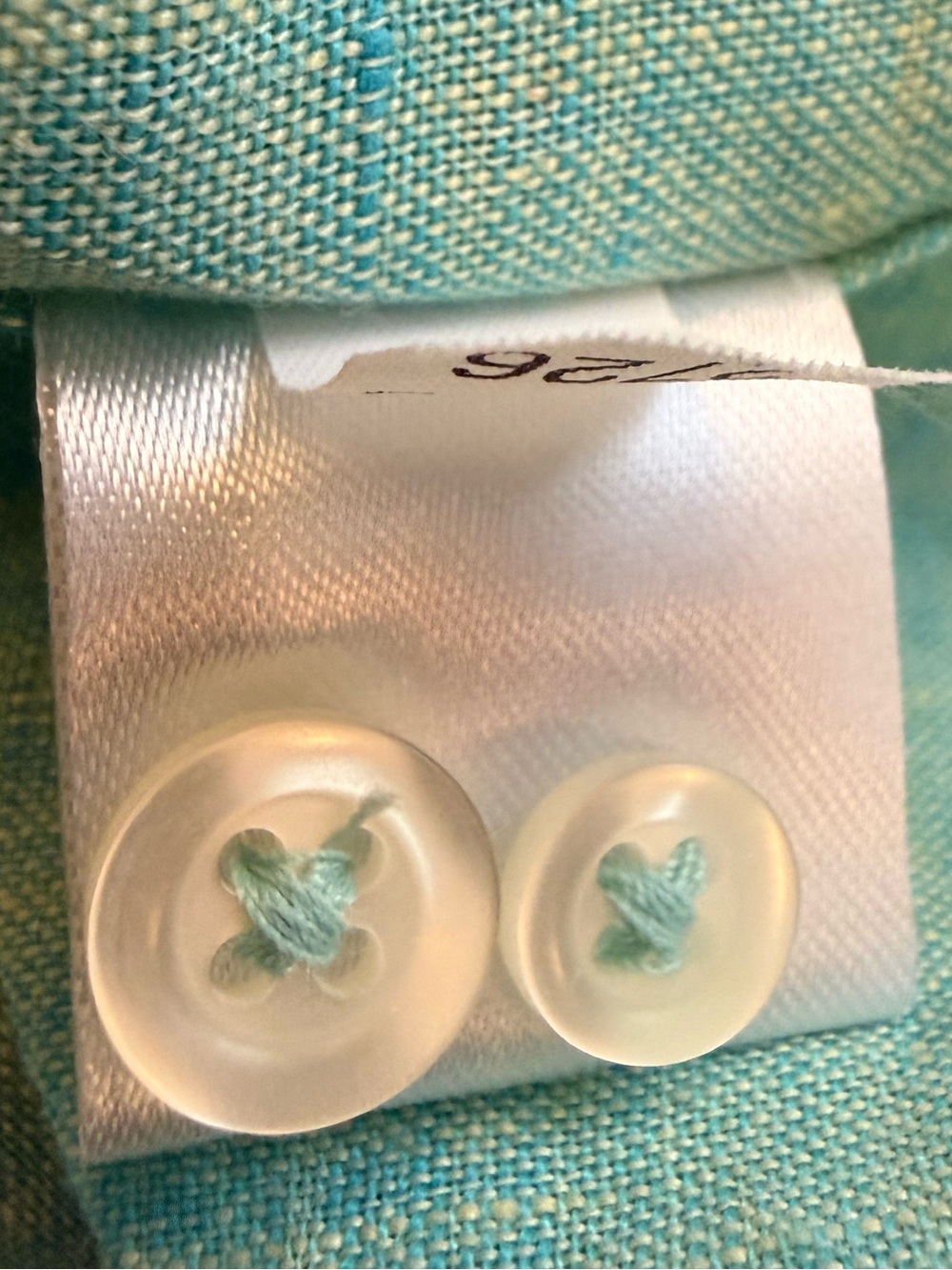 Southern Tide 100% Linen Aqua Turquoise Button Down Shirt Coastal Preppy Medium - Picture 15 of 16